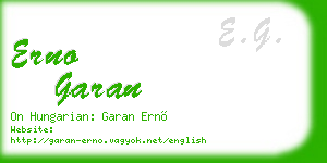 erno garan business card
